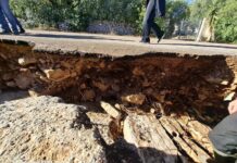 Maltempo a Fasano: chiusura temporanea della strada comunale Egnazia per dissesto del manto stradale